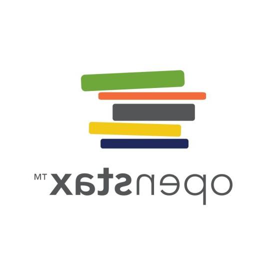 A logo of colorful stacks of books with the name OpenStax beneath